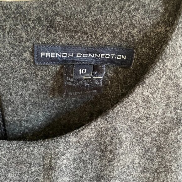 French Connection Wool Mini Dress Smock Size 10 - Picture 6 of 7